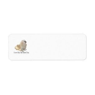 I Love My Little White Dog - Pekingese ! Return Address Label