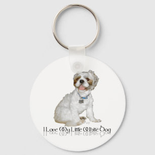 I Love My Little White Dog - Shih Tzu Key Ring