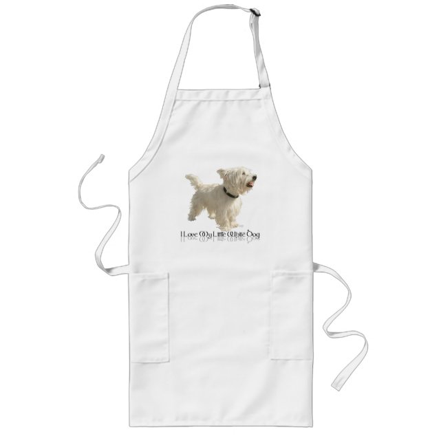 I Love My Little White Dog - Westie Long Apron (Front)