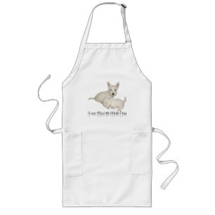 I Love My Little White Dog - Westie Puppies! Long Apron