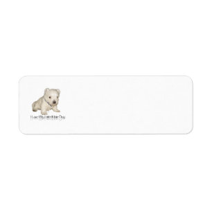 I Love My Little White Dog - Westie Puppy Return Address Label