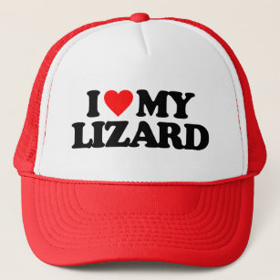 I LOVE MY LIZARD TRUCKER HAT