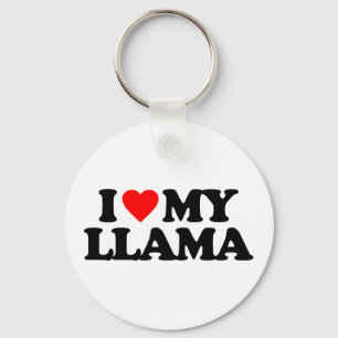 I LOVE MY LLAMA KEY RING