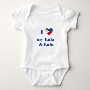 I Love My Lola and Lolo1 Baby Bodysuit