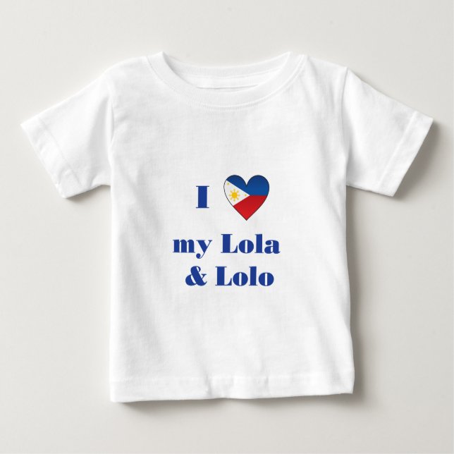 I Love My Lola and Lolo1 Baby T-Shirt (Front)