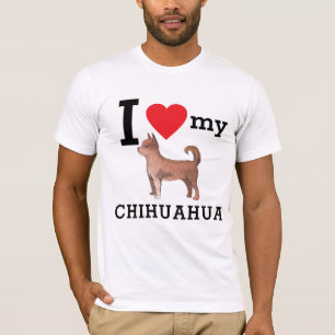 I Love My Long Haired Chihuahua T-Shirt