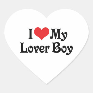 I Love My Lover Boy Heart Sticker