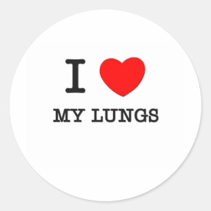 I Love My Lungs Classic Round Sticker