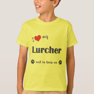 I Love My Lurcher (Male Dog) T-Shirt