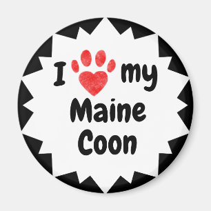 I Love My Maine Coon Cat Magnet