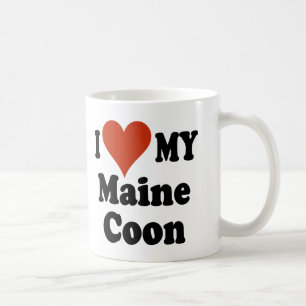 I Love My Maine Coon Cat Merchandise Coffee Mug