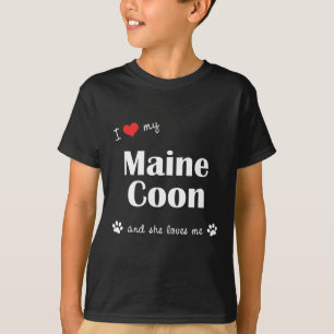 I Love My Maine Coon (Female Cat) T-Shirt