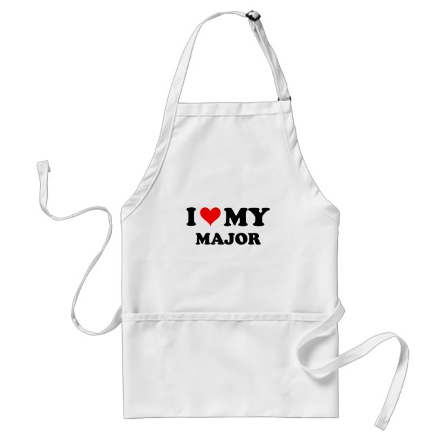 I Love My Major Standard Apron (Front)