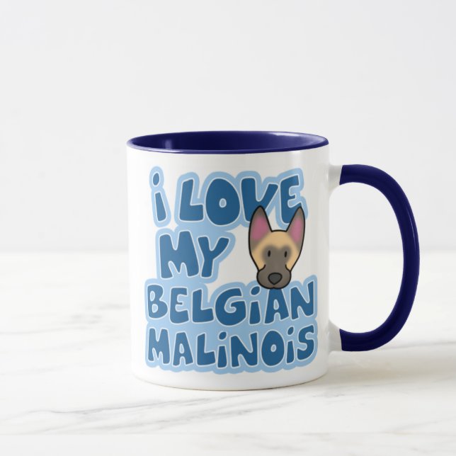 I Love My Malinois Mug (Right)