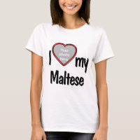 I Love My Maltese - Red Heart Your Dog's Photo