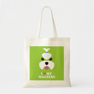 I love my maltese tote bag
