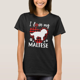 I Love My Maltese Valentine Dog T-Shirt