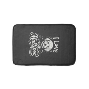 I Love My Maltipoo Dog Lover Bath Mat