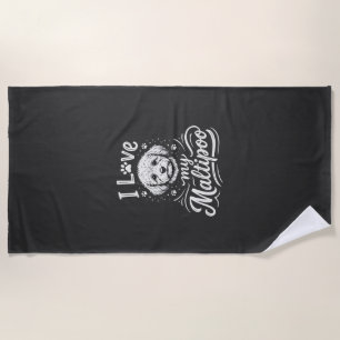 I Love My Maltipoo Dog Lover Beach Towel