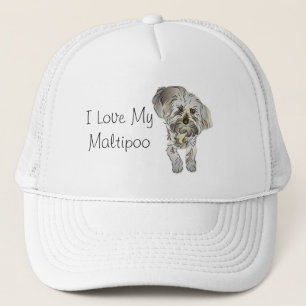 I Love My Maltipoo Trucker Hat