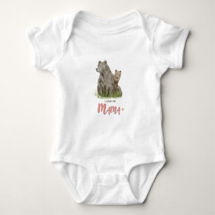 I LOVE MY MAMA Mum and Cub  Baby Bodysuit