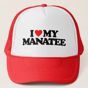 I LOVE MY MANATEE TRUCKER HAT
