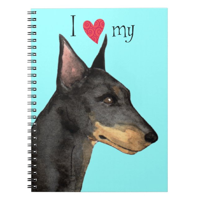I Love my Manchester Terrier Notebook (Front)