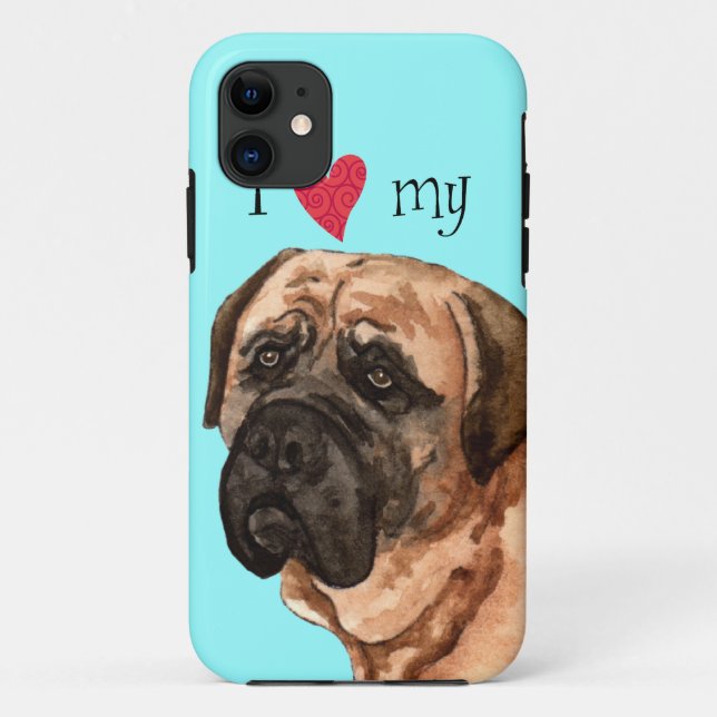 I Love my Mastiff Case-Mate iPhone Case (Back)