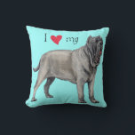 I Love my Mastino Cushion<br><div class="desc">Show love for your special dog with this I love my Neapolitan Mastiff original design. Great gift for Mastino-loving family and friends.</div>