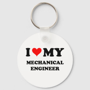 I Love My Mechanical Engineer Key Ring