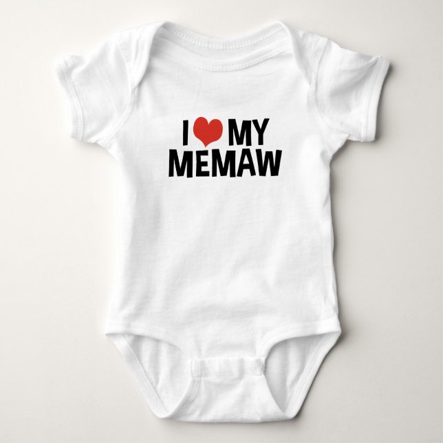 I Love My MeMaw Baby Bodysuit (Front)