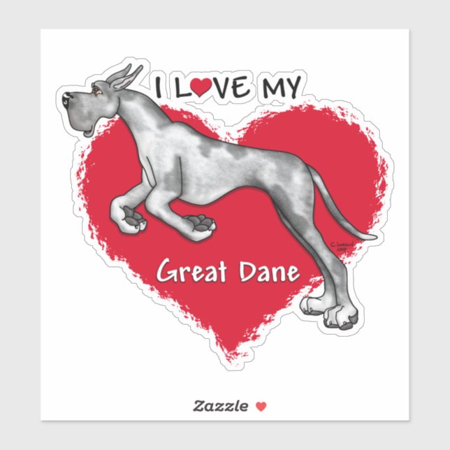 I Love my Merle Great Dane (Sheet)