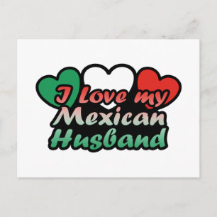 I Love My Mexican Husband Postcard