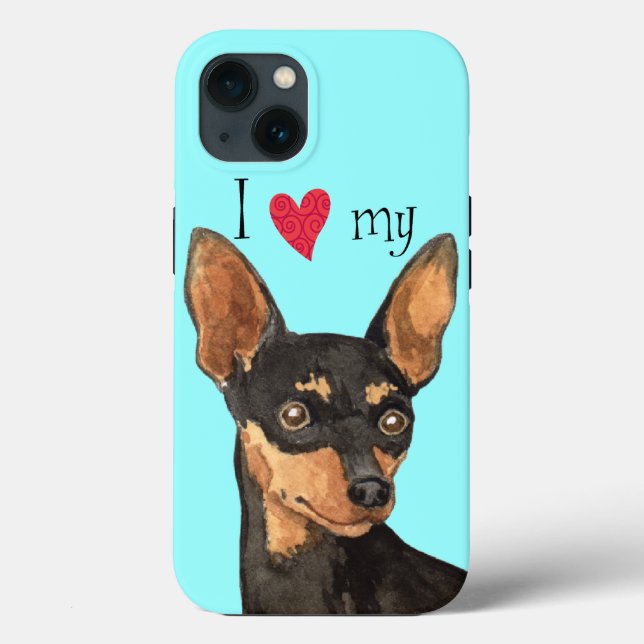 I Love my Min Pin Case-Mate iPhone Case (Back)
