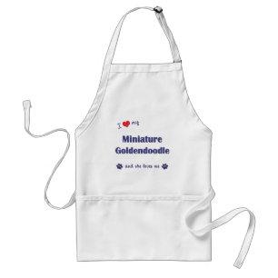 I Love My Miniature Goldendoodle (Female Dog) Standard Apron