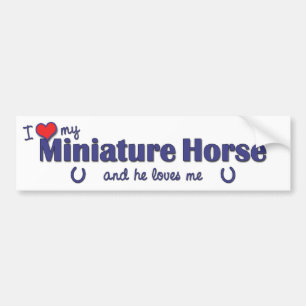 I Love My Miniature Horse (Male Horse) Bumper Sticker