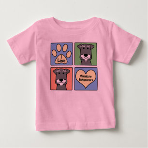 I Love My Miniature Schnauzer Baby T-Shirt