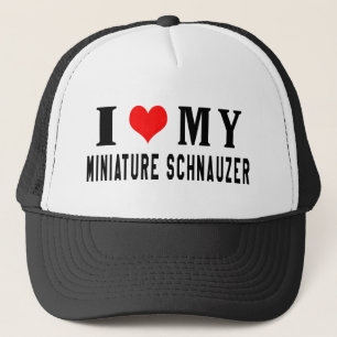 I Love My Miniature Schnauzer Trucker Hat
