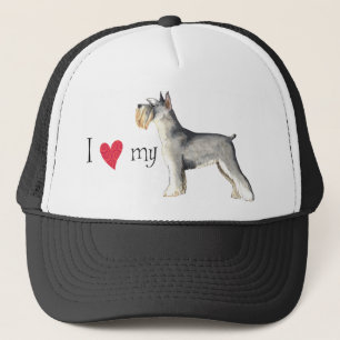 I Love my Miniature Schnauzer Trucker Hat