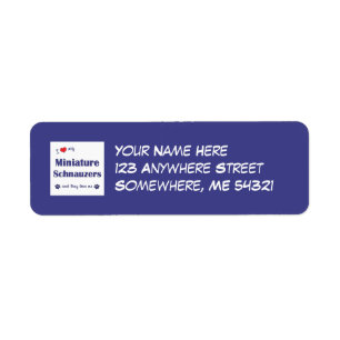 I Love My Miniature Schnauzers (Multiple Dogs) Return Address Label