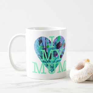 I love my Mom Art Love Heart Family Valentines Day Coffee Mug