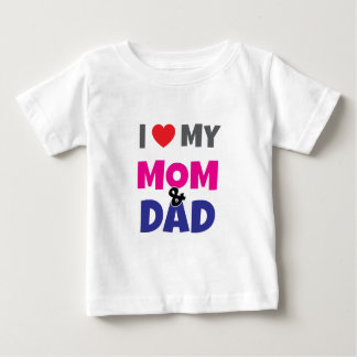 I Love my Mom Dad - Heart  Baby Toddler T-shirt