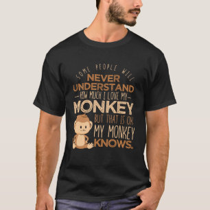 I Love My Monkey Animal Monkey T-Shirt