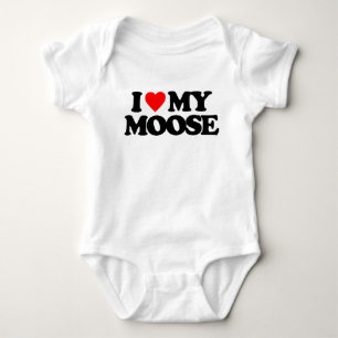 I LOVE MY MOOSE BABY BODYSUIT
