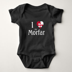 I Love My Morfar (mother's father) cute baby Baby Bodysuit