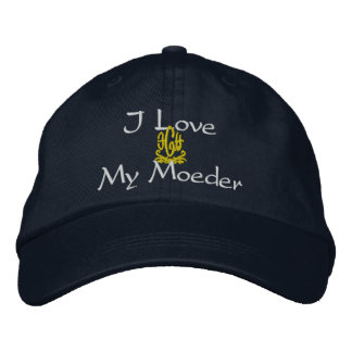 I Love My Mother In Afrikaans Navy Embroidered Hat