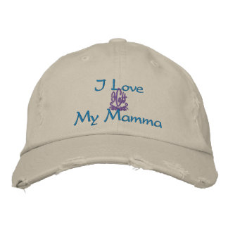 I Love My Mother In Italian Stone Embroidered Hat