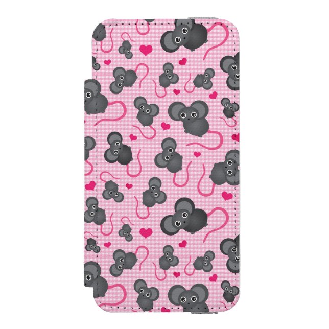 I love my mouse pattern in pink incipio iPhone wallet case (Folio Front)