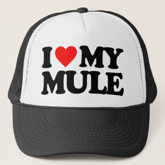 I LOVE MY MULE TRUCKER HAT