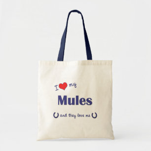 I Love My Mules (Multiple Mules) Tote Bag